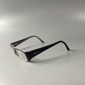 N。 Prada VPR 10N ZXN-1O1 Dark Purple on clear small size 51/16